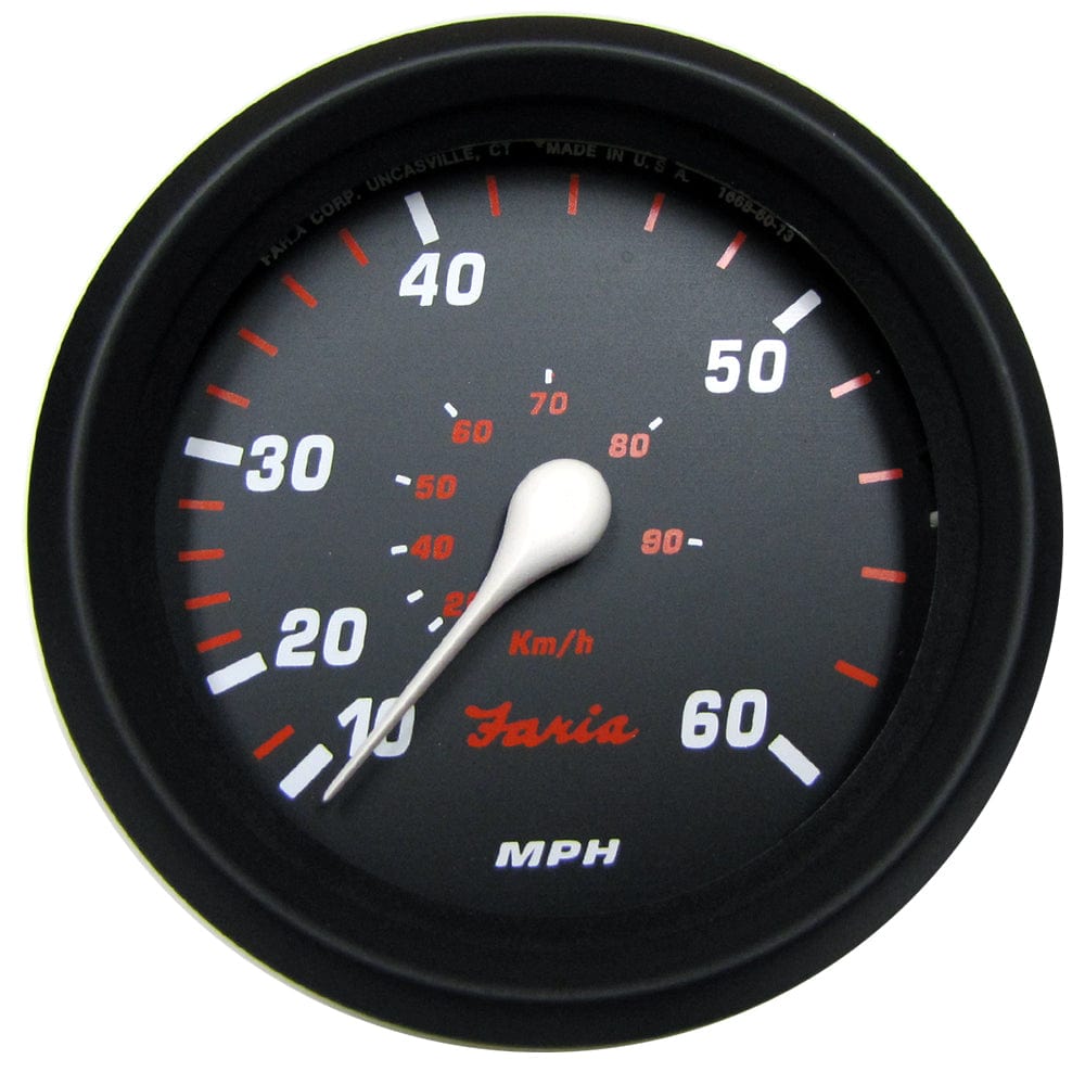 Faria Beede Instruments Faria Professional Red 4" Speedometer (60 MPH) Marine Navigation & Instruments