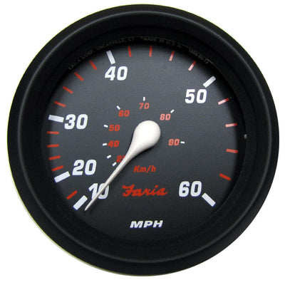 Faria Beede Instruments Faria Professional Red 4" Speedometer (60 MPH) Marine Navigation & Instruments