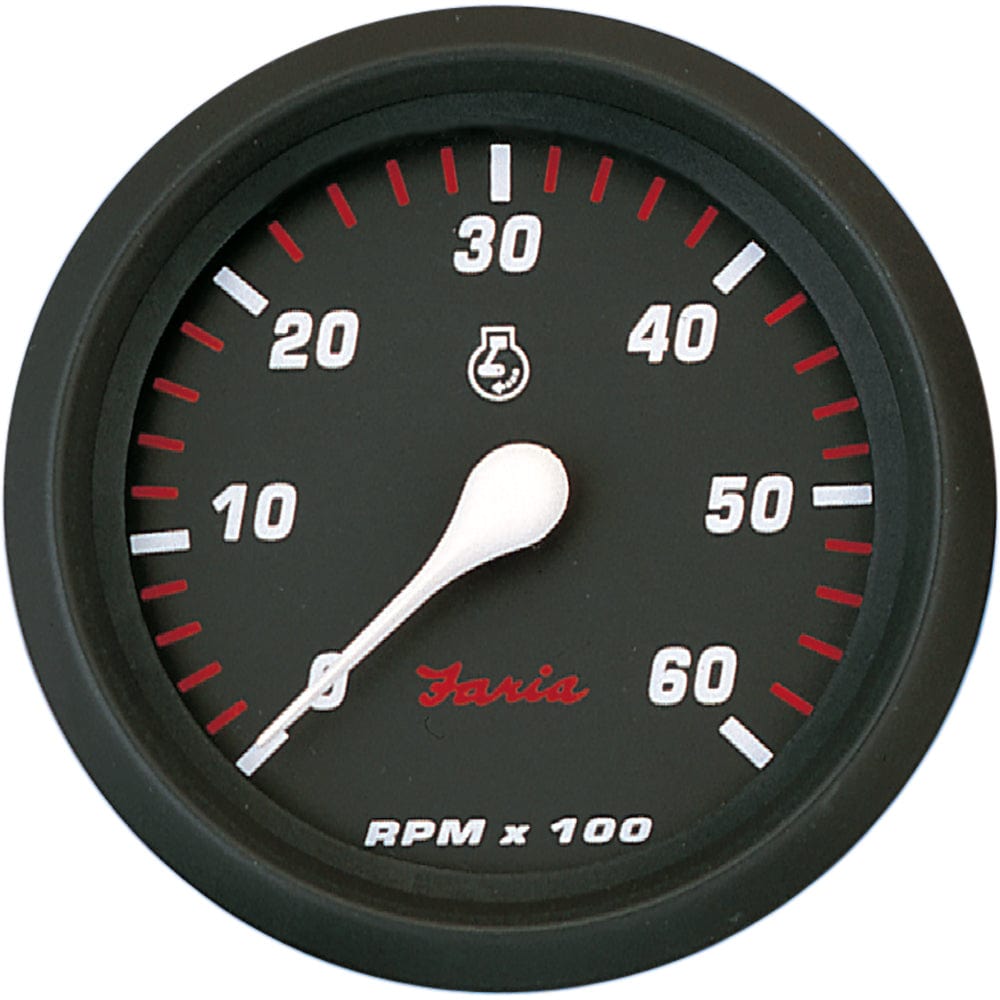 Faria Beede Instruments Faria Professional Red 4" Tachometer - 6,000 RPM Marine Navigation & Instruments