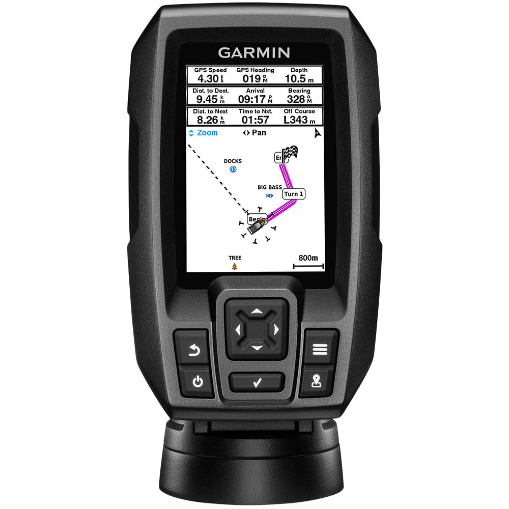 Garmin Garmin STRIKER™ 4 Fishfinder Worldwide Version w/77/200kHz - 4-Pin Transducer w/Transom & Trolling Motor Mounts Marine Navigation & Instruments