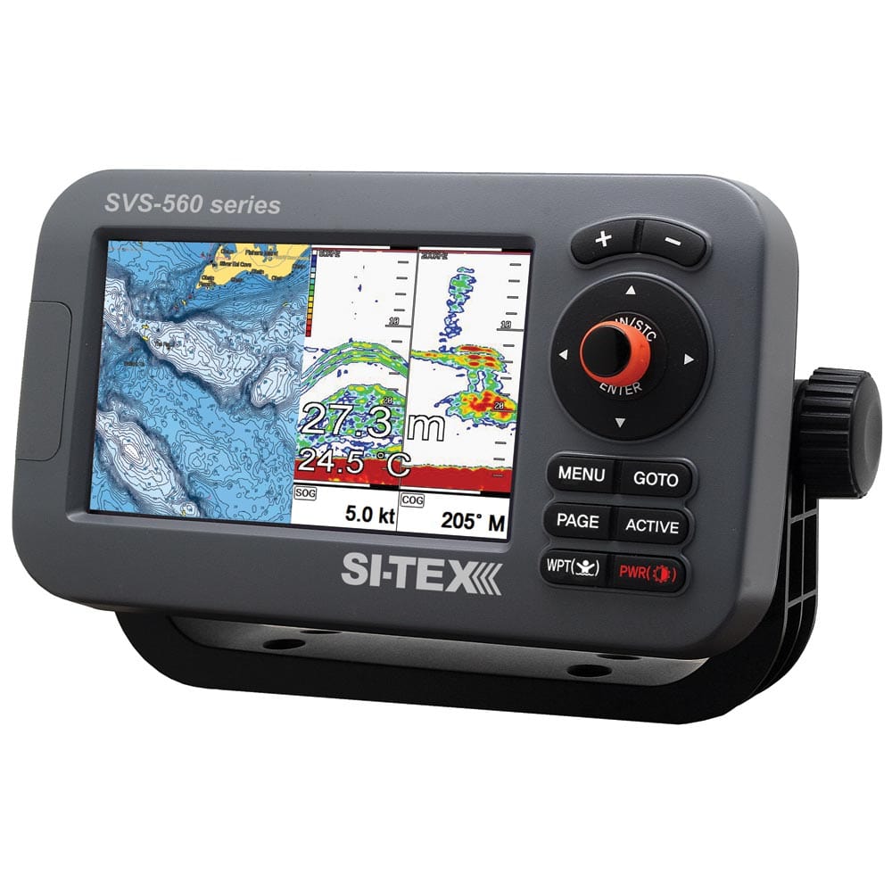 SI-TEX SI-TEX SVS-560CF Chartplotter - 5" Color Screen w/Internal GPS & Navionics+ Flexible Coverage Marine Navigation & Instruments