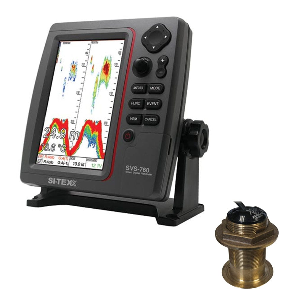 SI-TEX SI-TEX SVS-760 Dual Frequency Sounder 600W Kit w/Bronze 20 Degree Transducer Marine Navigation & Instruments