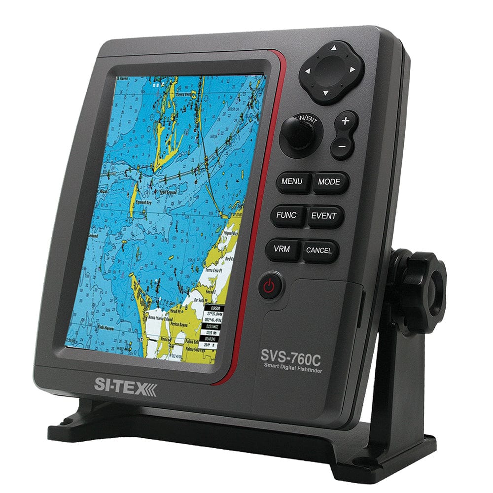 SI-TEX SI-TEX SVS-760C Digital Chartplotter w/Navionics+ Flexible Coverage Marine Navigation & Instruments