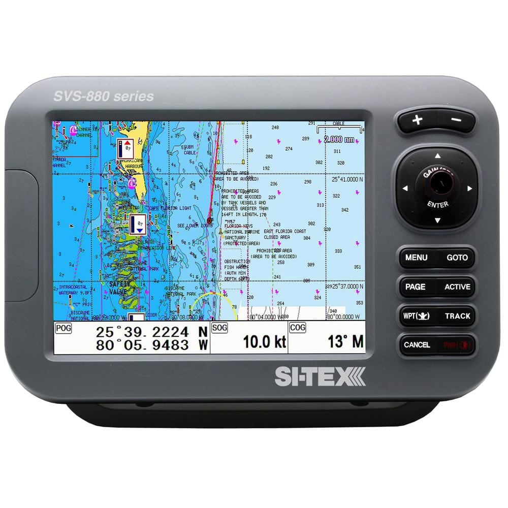 SI-TEX SI-TEX SVS-880C 8" Chartplotter w/Internal GPS Antenna & Navionics+ Card Marine Navigation & Instruments