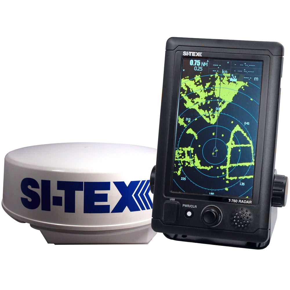 SI-TEX SI-TEX T-760 Compact Color Radar w/4kW 18" Dome - 7" Touchscreen Marine Navigation & Instruments