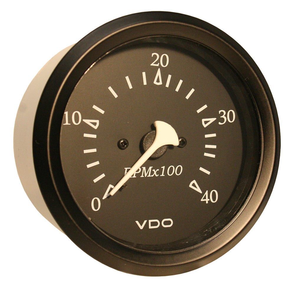 VDO VDO Cockpit Marine 85MM (3-3/8") Diesel Tachometer - 4000 RPM - Black Dial/Bezel Marine Navigation & Instruments