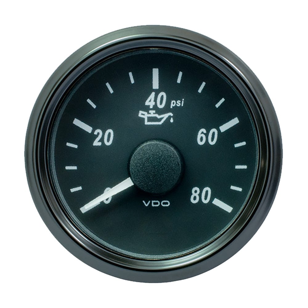 VDO VDO SingleViu 52mm (2-1/16") Oil Pressure Gauge - 80 PSI - 240-33 Ohm Marine Navigation & Instruments