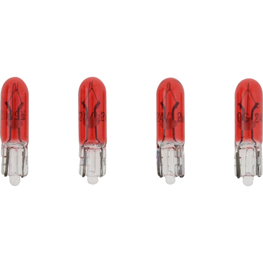 VDO VDO Type D - Red Wedge Based Peanut Bulb - 24V - 4 Pack Marine Navigation & Instruments
