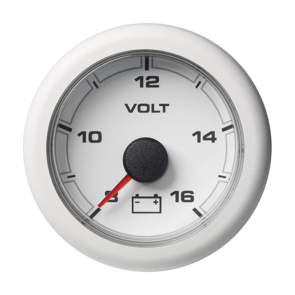 Veratron Veratron 52MM (2-1/16") OceanLink Battery Voltage Gauge - 8 to 16V - White Dial & Bezel Marine Navigation & Instruments