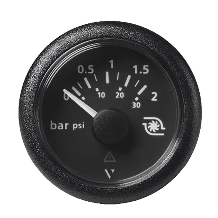 Veratron Veratron 52MM (2-1/16") ViewLine Boost Pressure Gauge 2 Bar/30 PSI - Black Dial & Round Bezel Marine Navigation & Instruments
