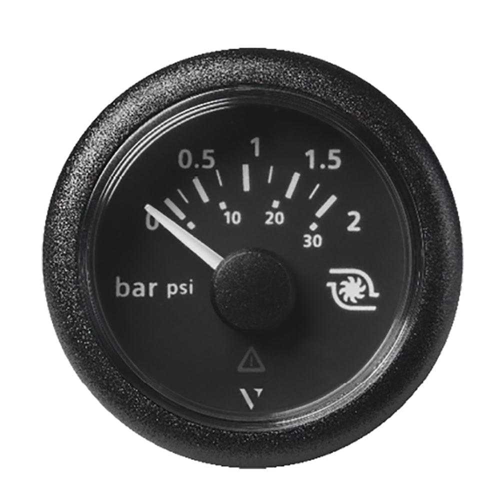 Veratron Veratron 52MM (2-1/16") ViewLine Boost Pressure Gauge 2 Bar/30 PSI - Black Dial & Round Bezel Marine Navigation & Instruments