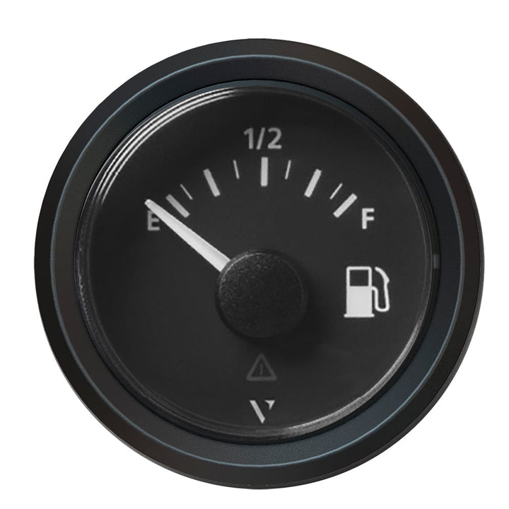 Veratron Veratron 52MM (2-1/16") ViewLine Fuel Level Gauge Empty/Full - 240 to 33.5 OHM - Black Dial & Triangular Bezel Marine Navigation & Instruments