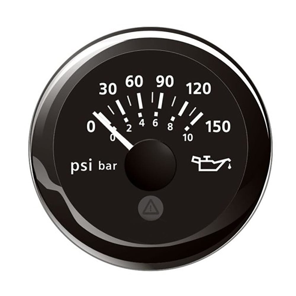 Veratron Veratron 52MM (2-1/16") ViewLine Oil Pressure Indicator 0 to 150 PSI - Black Dial & Round Bezel Marine Navigation & Instruments