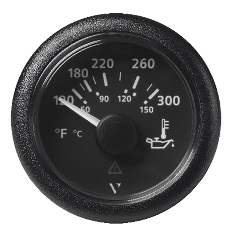 Veratron Veratron 52MM (2-1/16") ViewLine Oil Temperature Gauge 120-300°F - Black Dial & Bezel Marine Navigation & Instruments