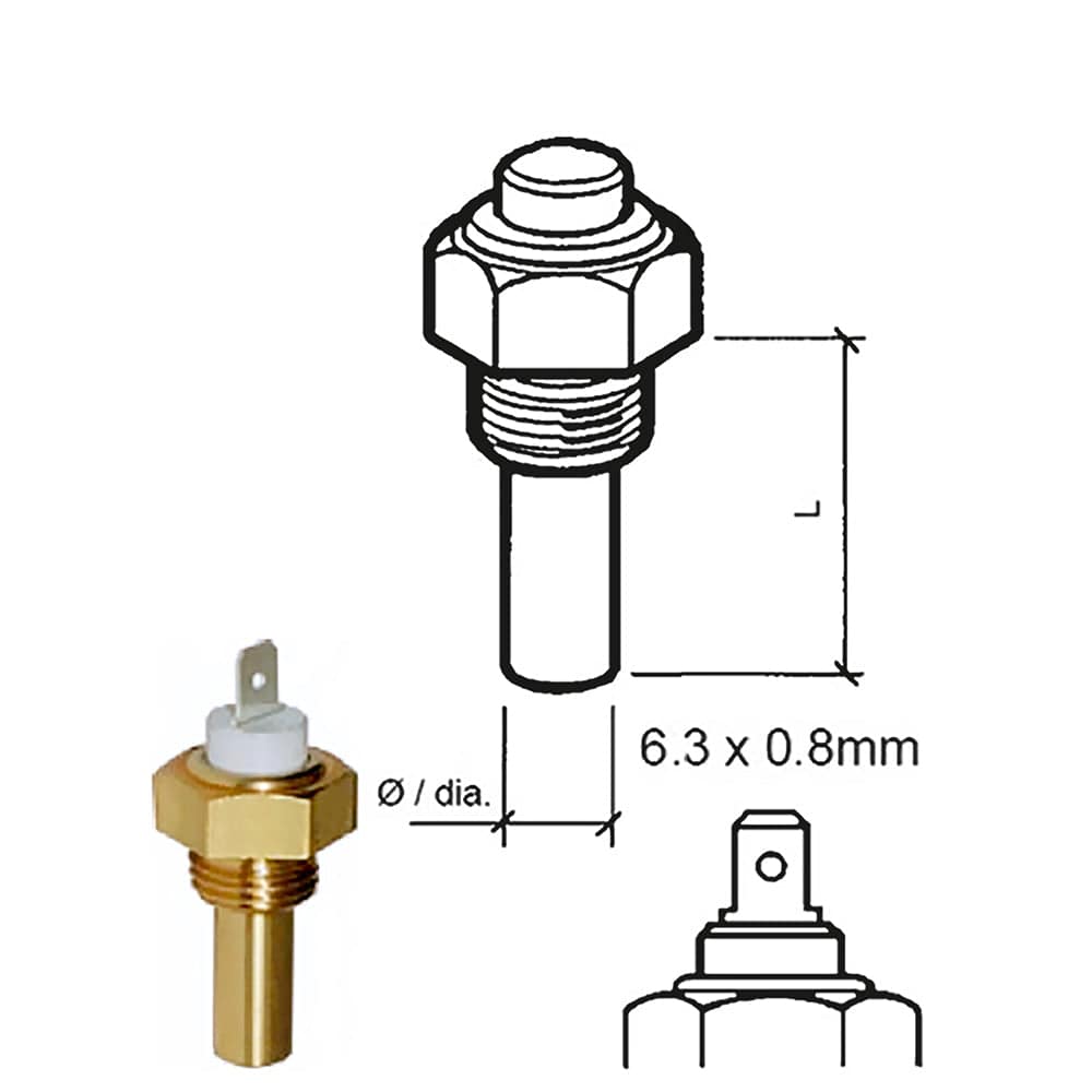 Veratron Veratron Coolant Temperature Sensor - 40°C to120°C - 3/8 -18 NPTF Thread Marine Navigation & Instruments