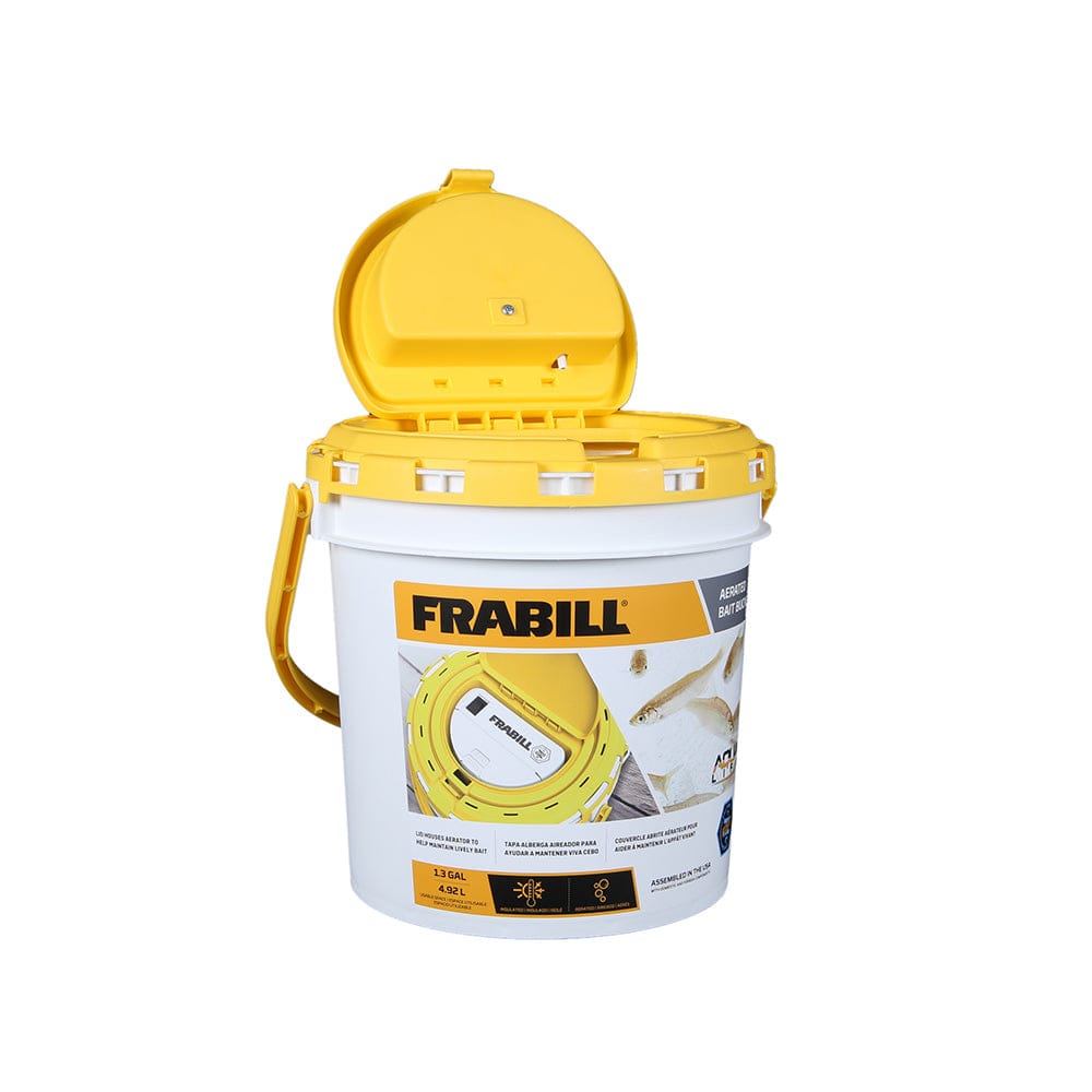 Frabill Frabill Dual Fish Bait Bucket w/Aerator Built-In Marine Plumbing & Ventilation