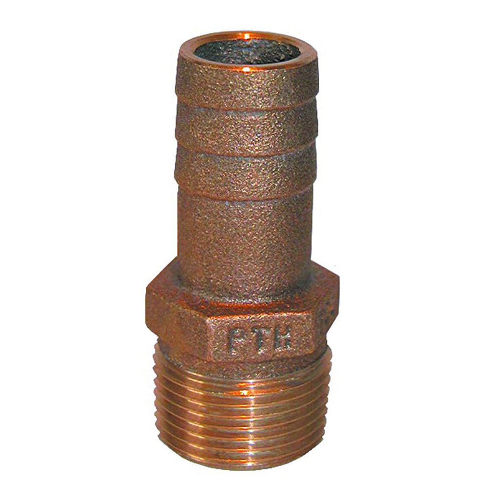 GROCO GROCO 1-1/2" NPT x 1-1/2" ID Bronze Pipe to Hose Straight Fitting Marine Plumbing & Ventilation