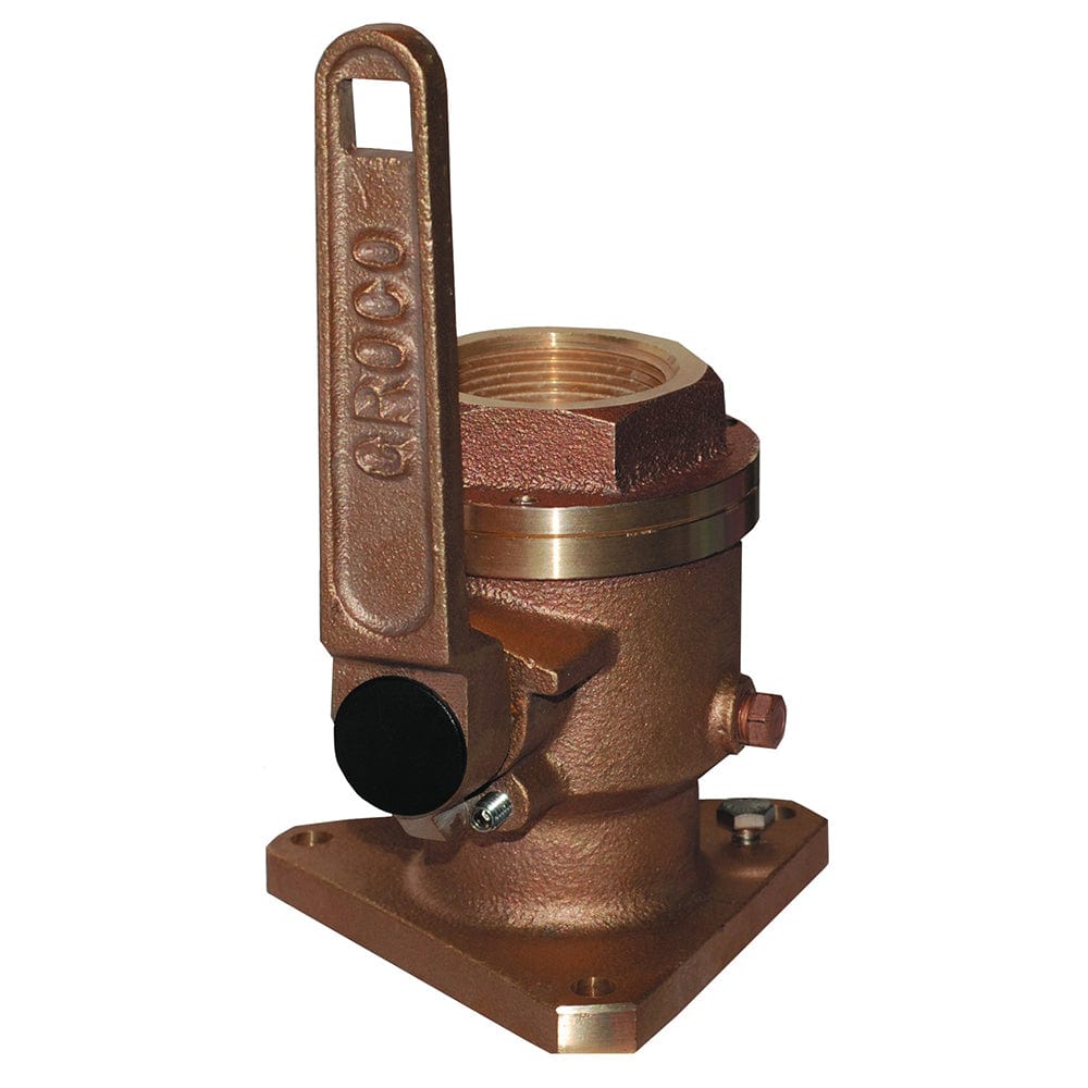 GROCO GROCO 1" Bronze Flanged Full Flow Seacock Marine Plumbing & Ventilation