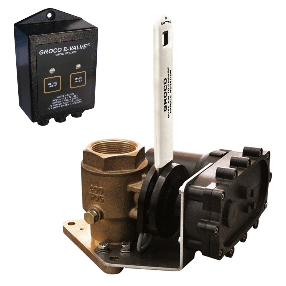 GROCO GROCO 3/4" Bronze Electric Flanged Seacock - 12V Marine Plumbing & Ventilation