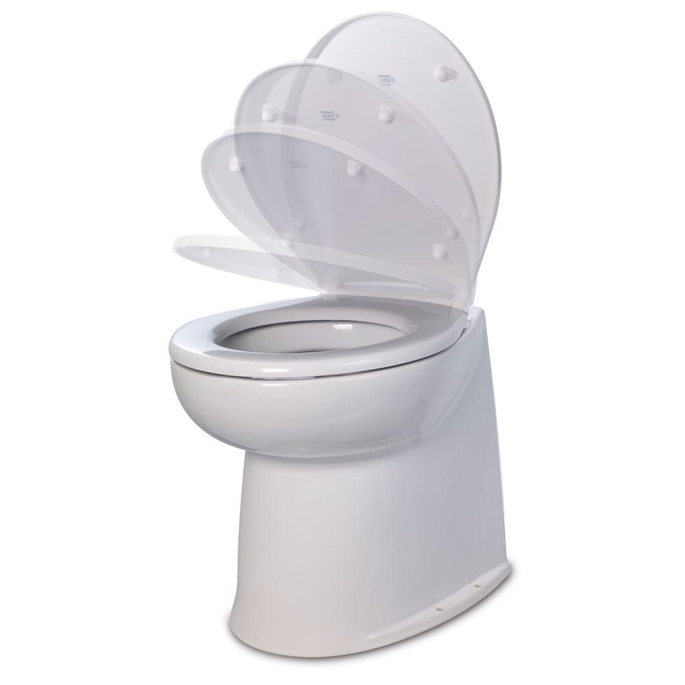Jabsco Jabsco 17" Deluxe Flush Fresh Water Electric Toilet w/Soft Close Lid - 12V Marine Plumbing & Ventilation