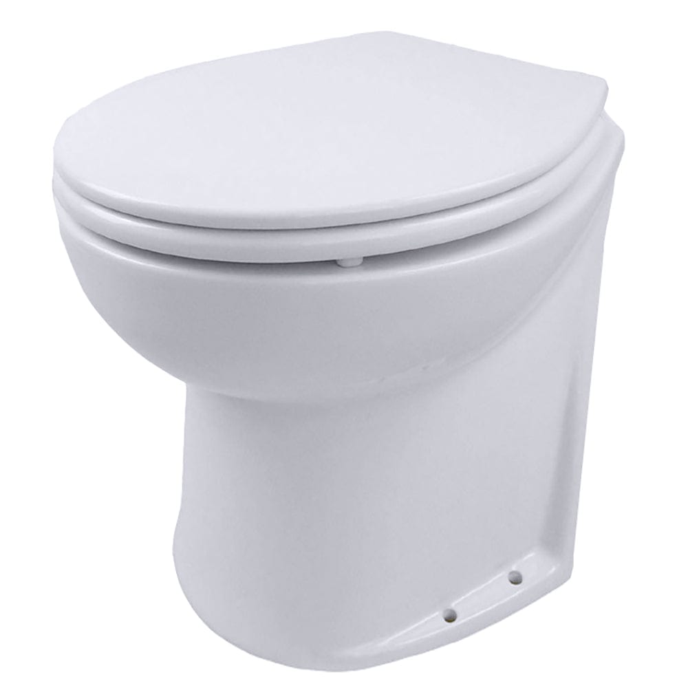 Jabsco Jabsco Deluxe Flush 14" Slant Back 12V Electric Toilet w/Solenoid Valve Marine Plumbing & Ventilation