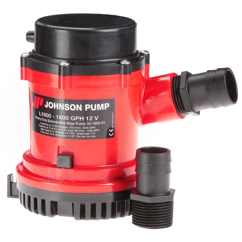 Johnson Pump Johnson Pump 1600 GPH Bilge Pump 1-1/8" Hose 12V Marine Plumbing & Ventilation