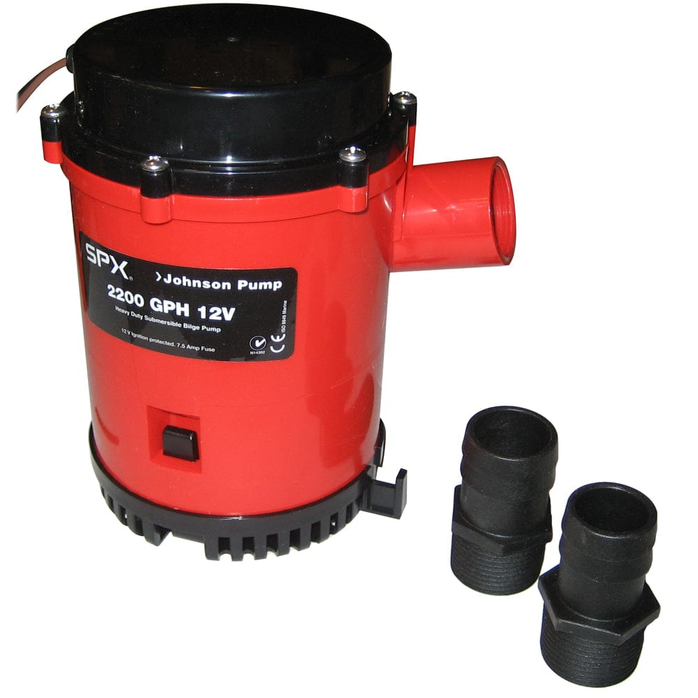 Johnson Pump Johnson Pump 2200 GPH Bilge Pump 1-1/8" Hose 12V Threaded Port Marine Plumbing & Ventilation