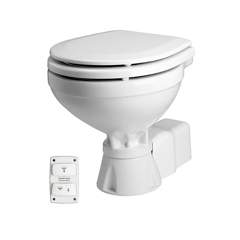 Johnson Pump Johnson Pump Aqua T Toilet - Electric - Compact - 12V w/Solenoid Marine Plumbing & Ventilation