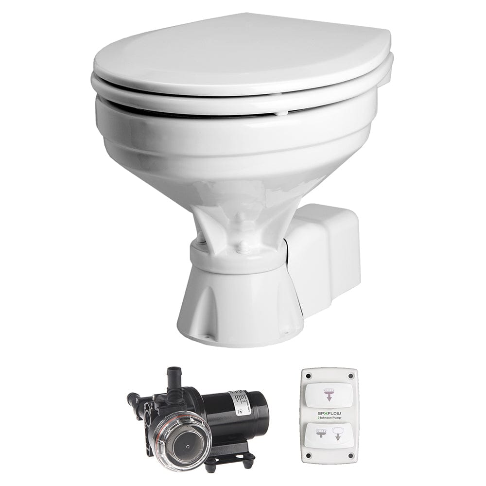Johnson Pump Johnson Pump Aqua T Toilet Silent Electric Comfort - 12V w/Pump Marine Plumbing & Ventilation