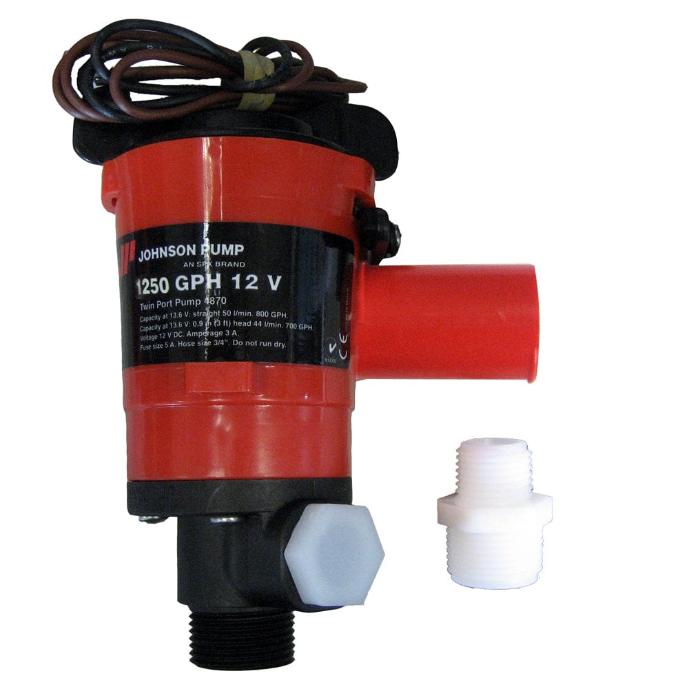 Johnson Pump Johnson Pump Twin Port 1250 GPH Livewell Aerating Pump - 12V Marine Plumbing & Ventilation