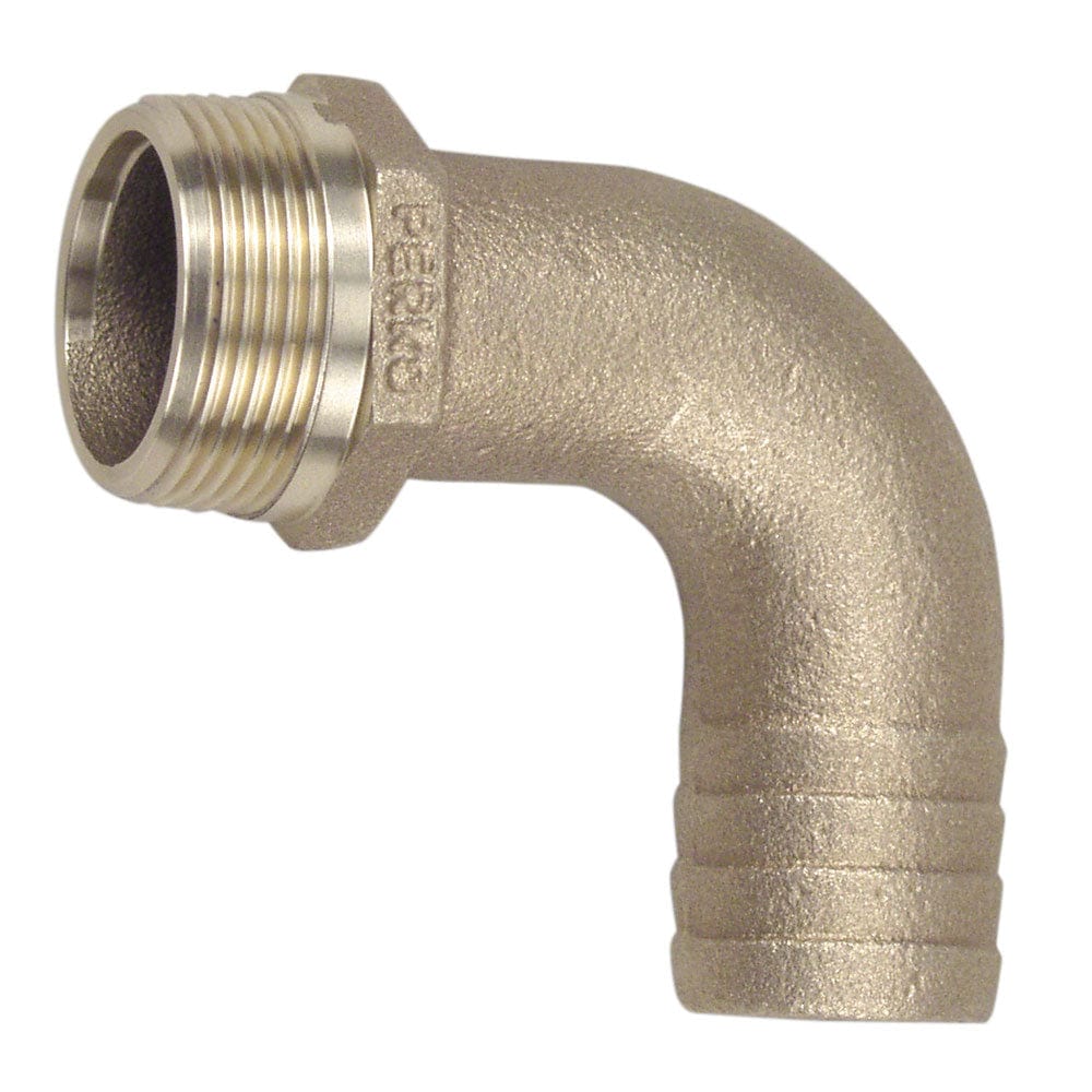 Perko Perko 1" Pipe to Hose Adapter 90 Degree Bronze MADE IN THE USA Marine Plumbing & Ventilation