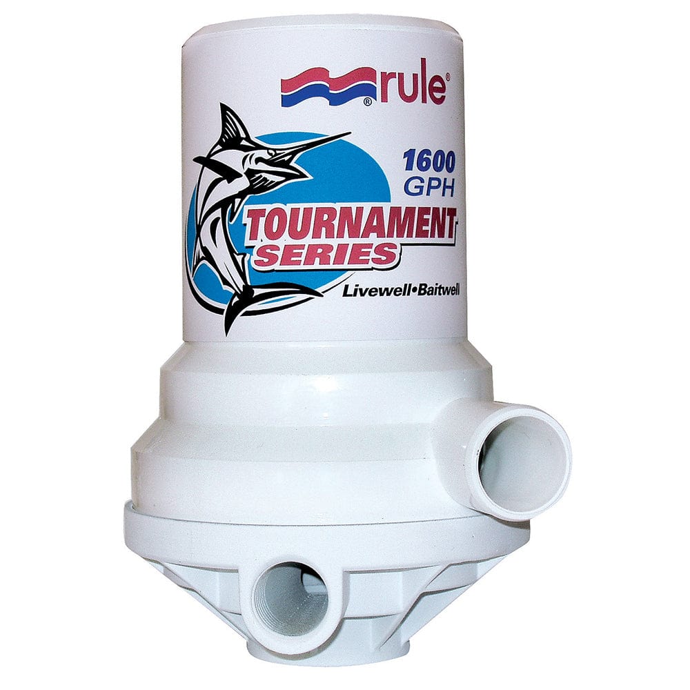 Rule Rule Tournament Series 1600 GPH Livewell Pump Dual Port Marine Plumbing & Ventilation