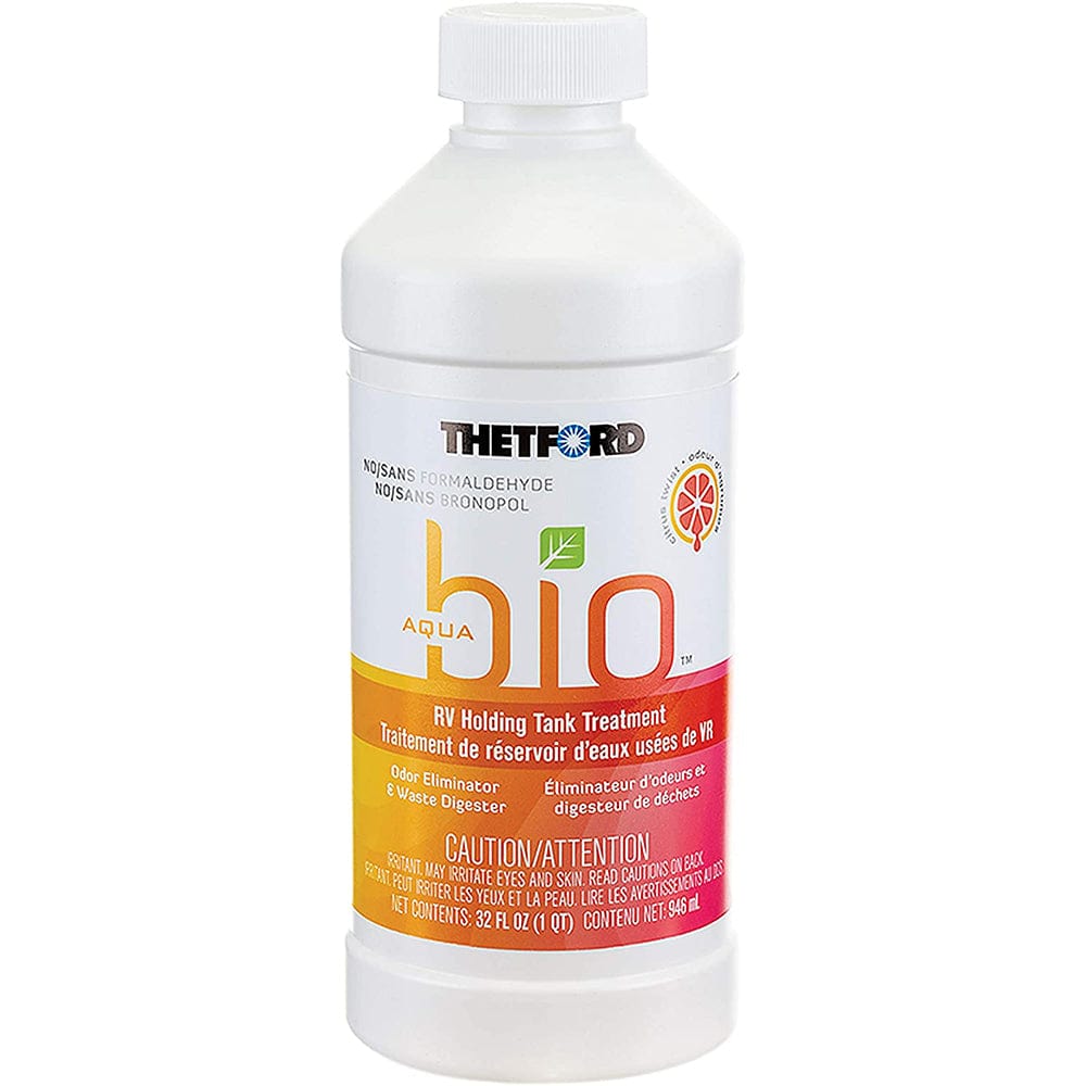 Thetford Marine Thetford AquaBio RV Holding Tank Treatment - Citrus Twist Scent - Formaldehyde Free - 32oz Marine Plumbing & Ventilation