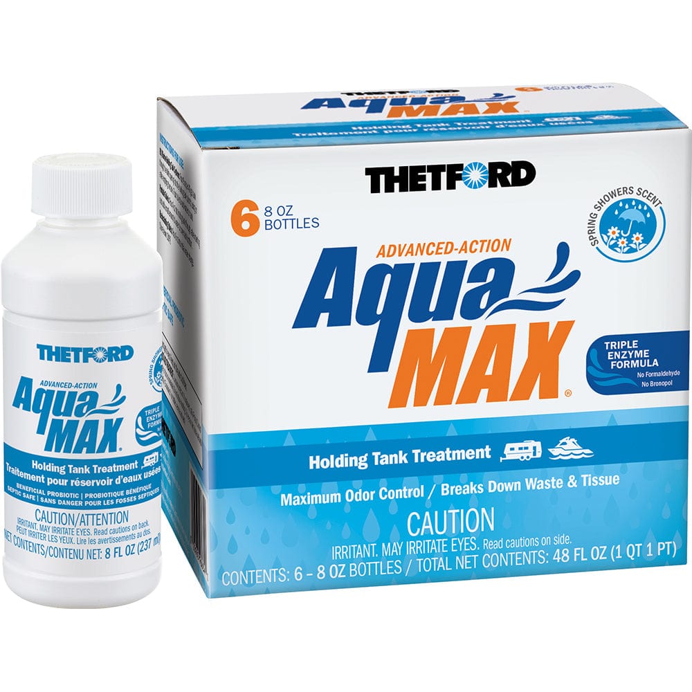 Thetford Marine Thetford AquaMax® Holding Tank Treatment - 6-Pack - 8oz Liquid - Spring Shower Scent Marine Plumbing & Ventilation