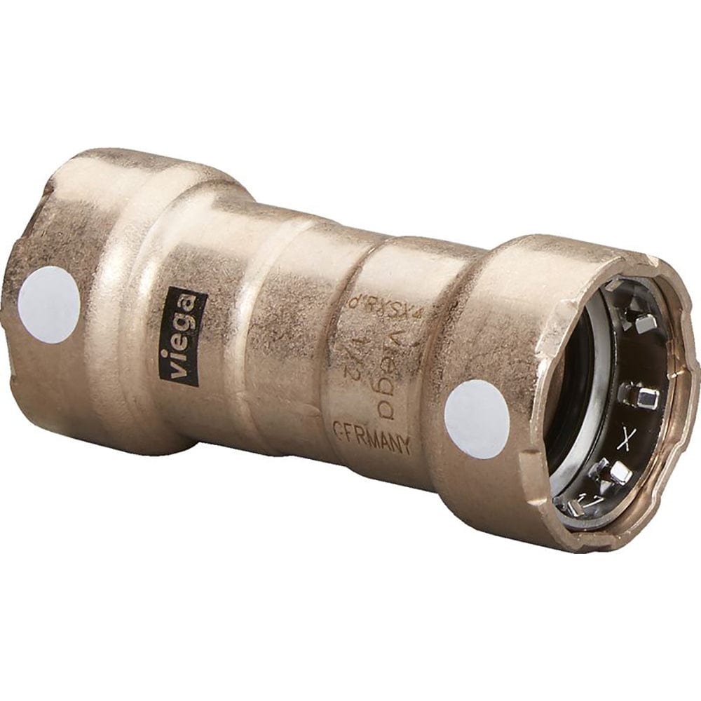 Viega Viega MegaPress 3/4" Copper Nickel Coupling w/Stop Double Press Connection - Smart Connect Technology Marine Plumbing & Ventilation
