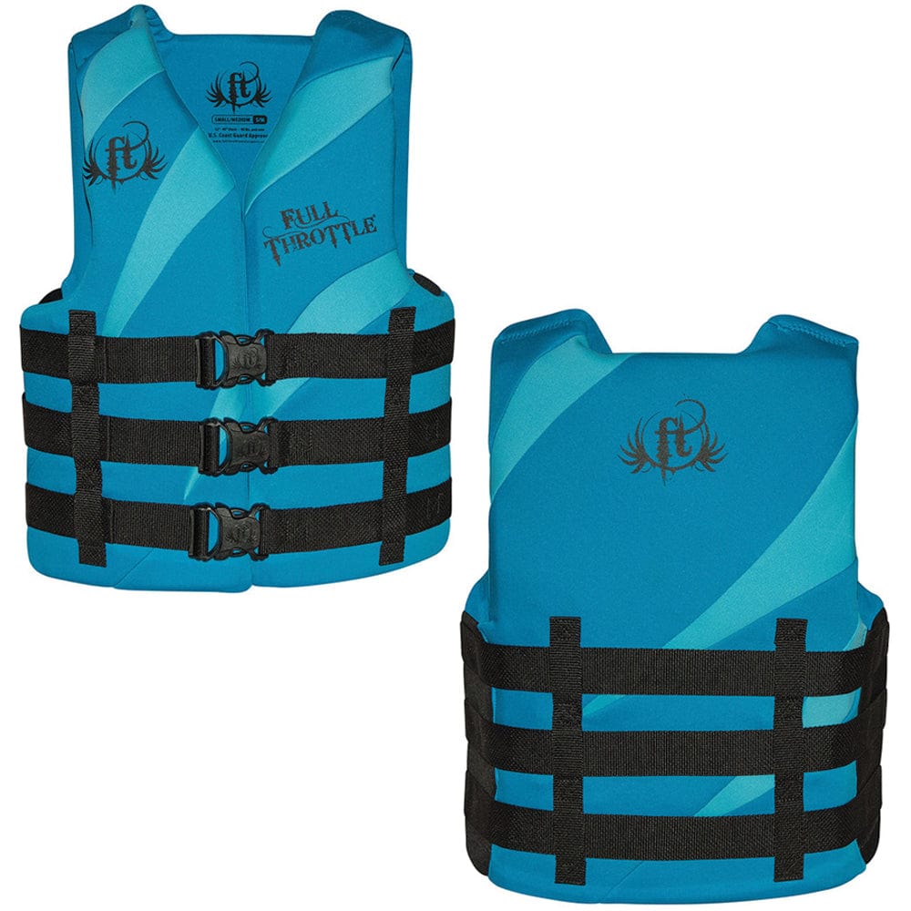 Full Throttle Full Throttle Rapid Dry PFD - Adult L/XL - Aqua/Blue Marine Safety