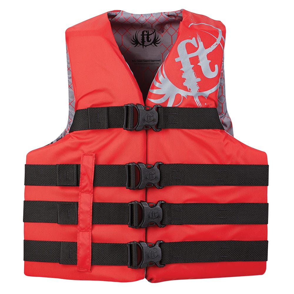 Full Throttle Full Throttle Teen Nylon Life Vest - 90lbs and Over - Red Marine Safety