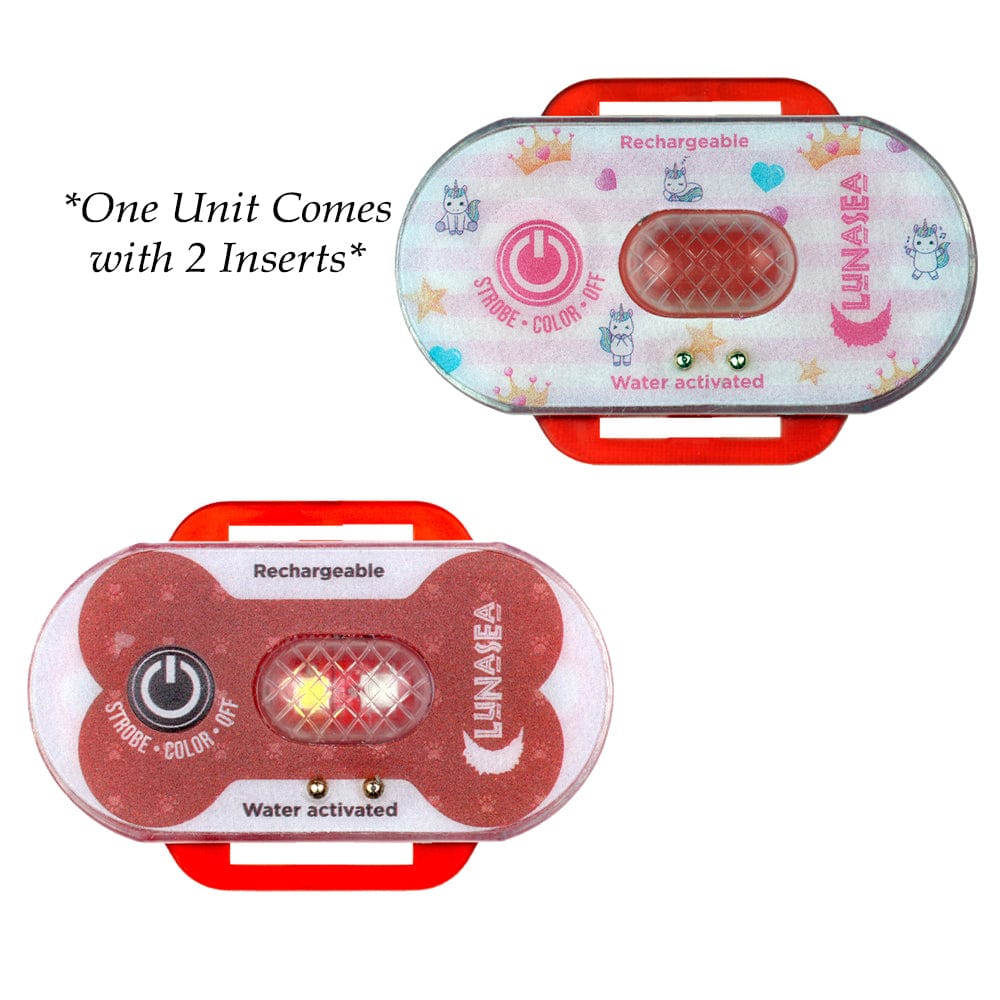 Lunasea Lighting Lunasea Child/Pet Safety Water Activated Strobe Light - Red Case Marine Safety