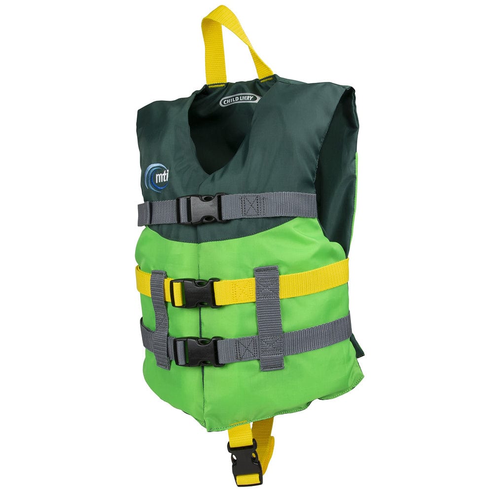 MTI Life Jackets MTI Child Life Jacket - Bright Green/Forest Green - 30-50lbs Marine Safety