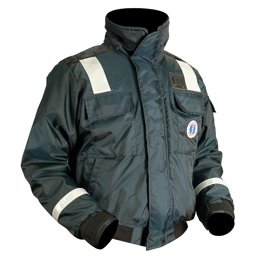 Mustang Survival Mustang Classic Bomber Jacket w/SOLAS Tape - Small - Navy Marine Safety