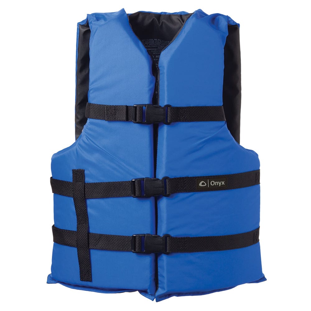 Onyx Outdoor Onyx Nylon General Purpose Life Jacket - Adult Oversize - Blue Marine Safety
