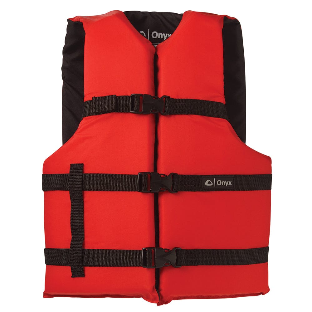 Onyx Outdoor Onyx Nylon General Purpose Life Jacket - Adult Oversize - Red Marine Safety