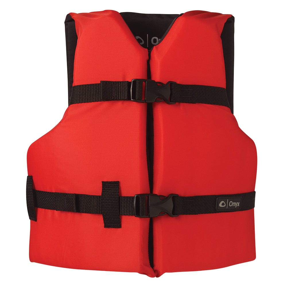 Onyx Outdoor Onyx Nylon General Purpose Life Jacket - Youth 50-90lbs - Red Marine Safety