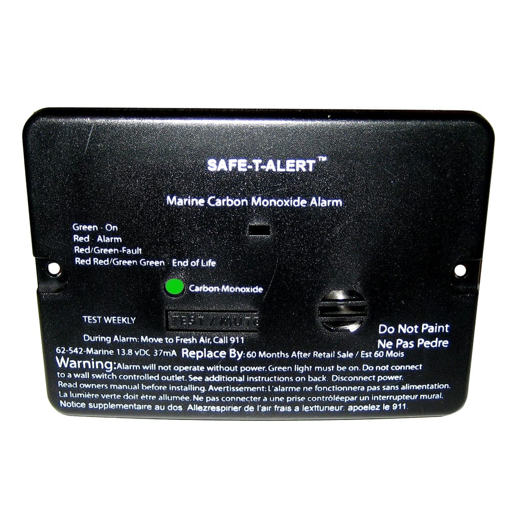 Safe-T-Alert Safe-T-Alert 62 Series Carbon Monoxide Alarm - 12V - 62-542-Marine - Flush Mount - Black Marine Safety
