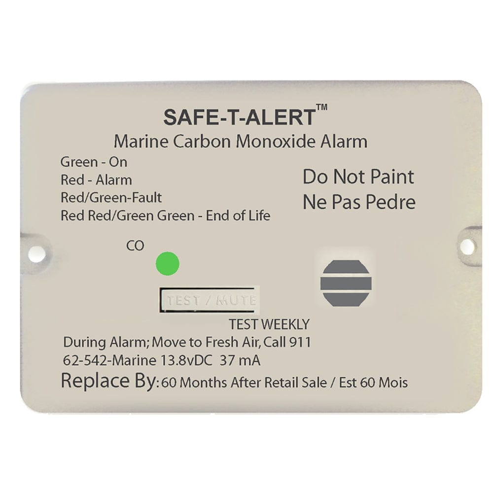 Safe-T-Alert Safe-T-Alert 62 Series Carbon Monoxide Alarm - 12V - 62-542-Marine - Flush Mount - White Marine Safety