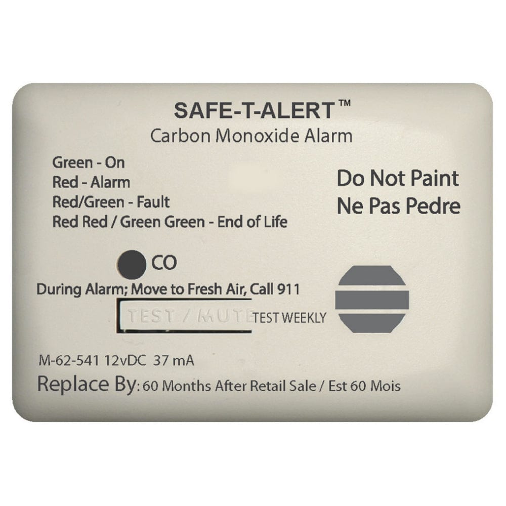 Safe-T-Alert Safe-T-Alert 62 Series Carbon Monoxide Alarm w/Relay - 12V - 62-541-Marine-RLY-NC - Surface Mount - White Marine Safety