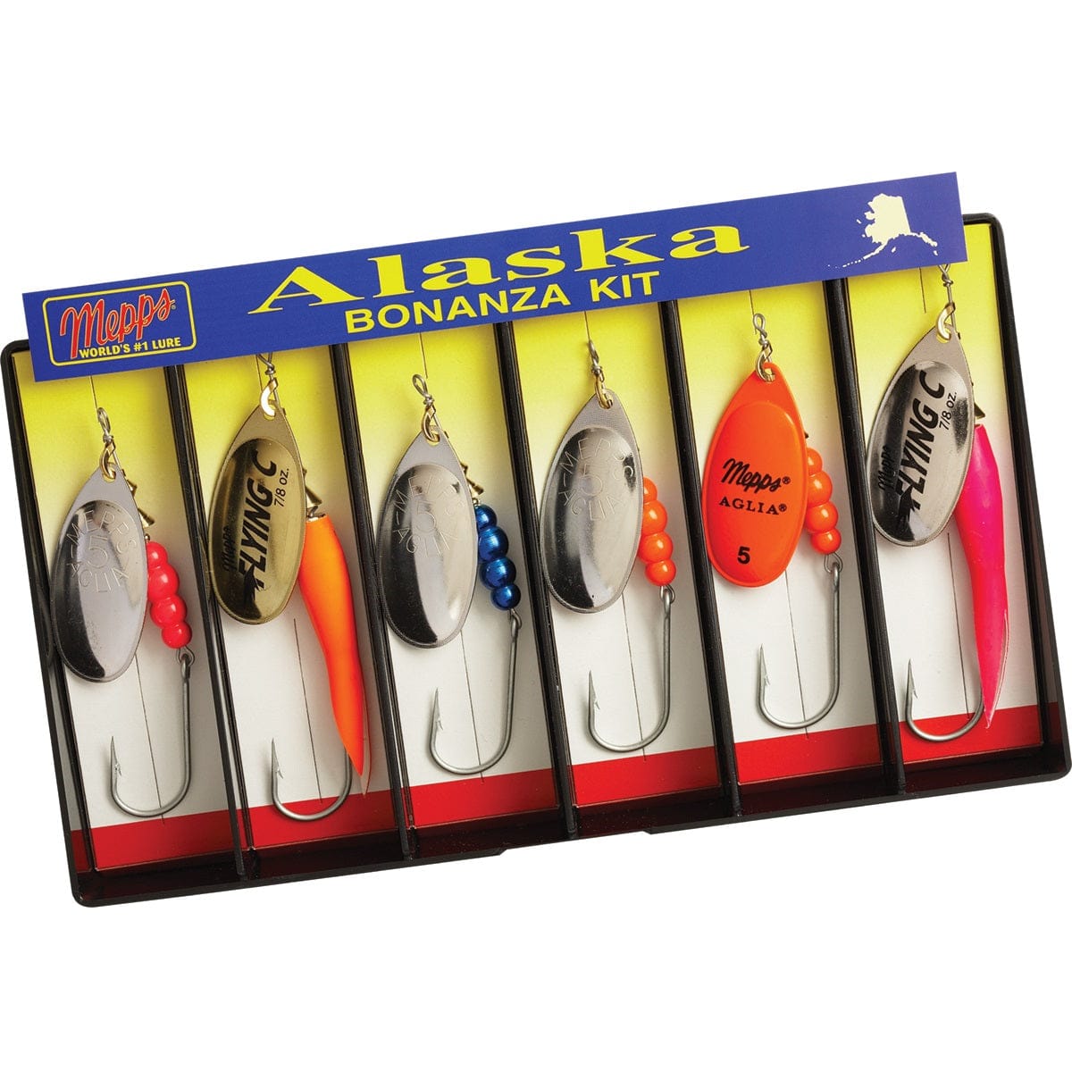 Mepps Mepps Alaska Bonanza Kit - Plain Single Hook Lure Assortment Fishing