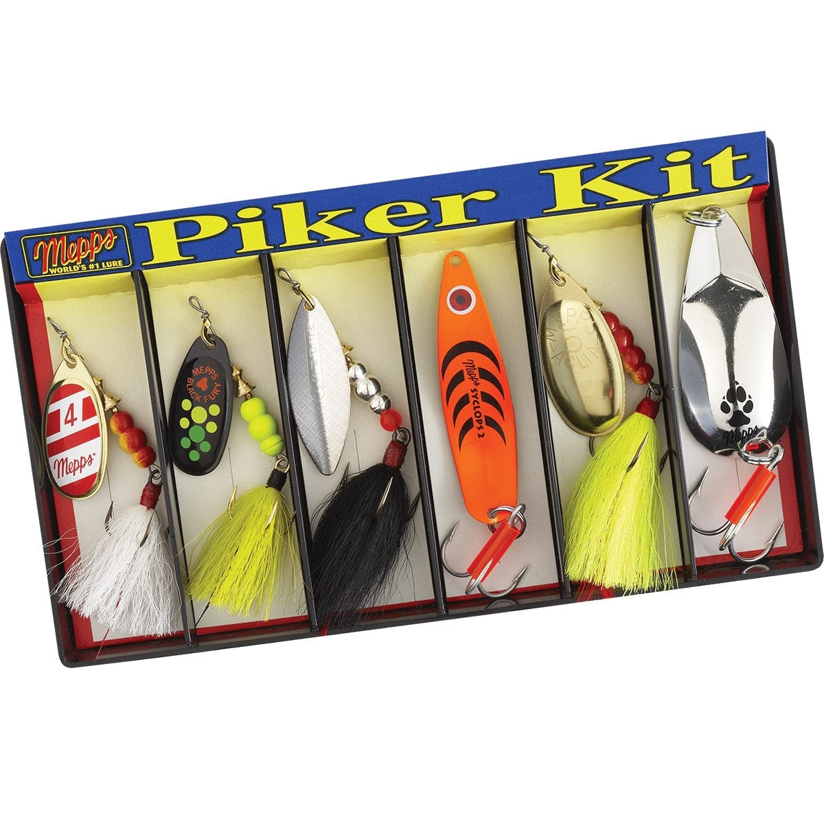 Mepps Mepps Piker Kit 6 Lures Dressed Fishing