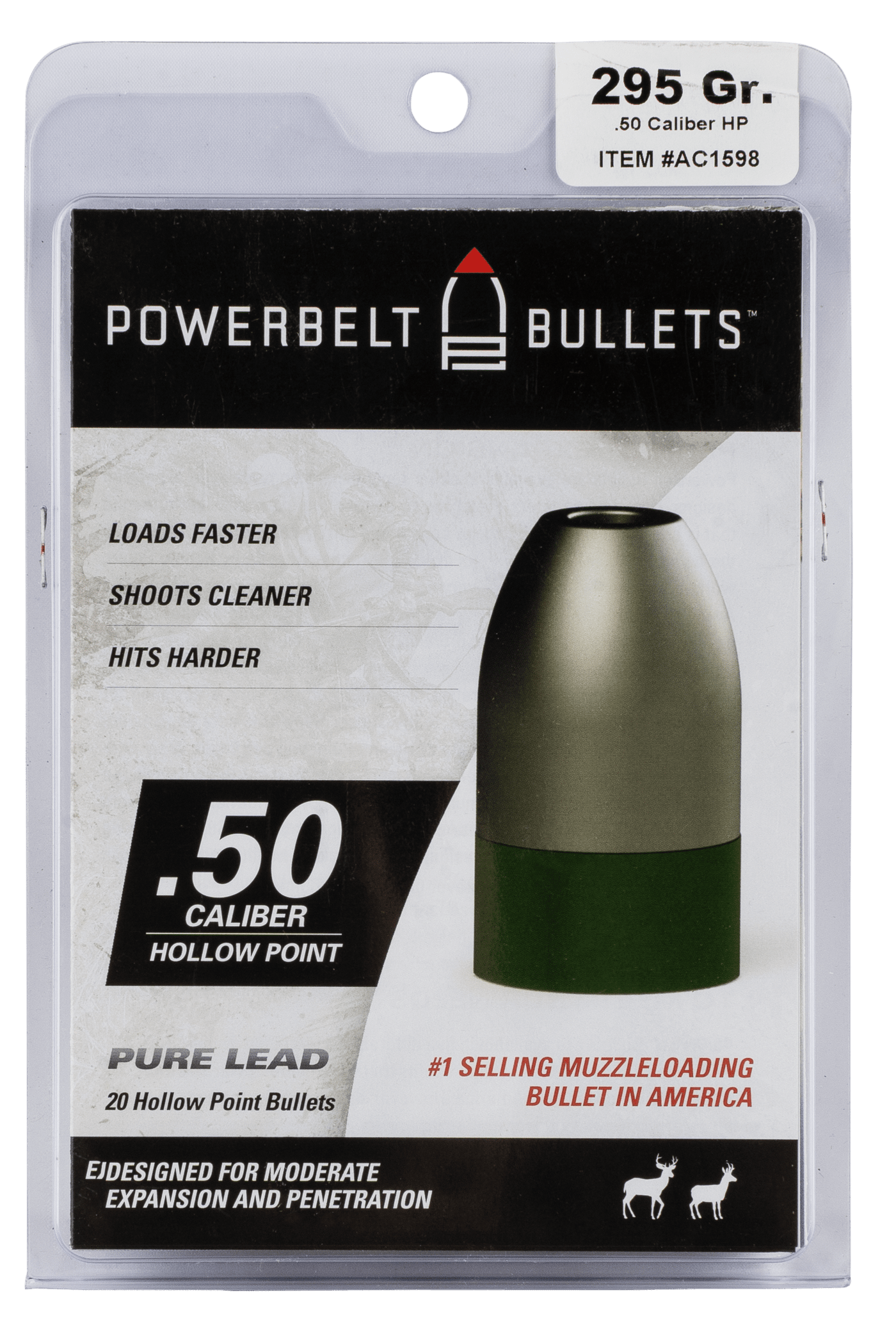 PowerBelt Bullets Powerbelt Bullets Pure Lead, Cva Ac1572    Powerbelt  50 348 Lhp  15 Muzzleloading