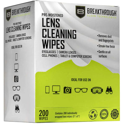 Breakthrough Breakthrough Multi-purpose Lens Wipes 200 Ct. Display Box Optics and Accessories